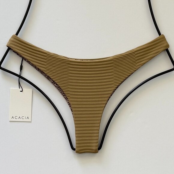 Acacia Swim Ho’okipa Dual Ribbed Bikini Bottom - Palm - Large - Picture 3 of 8